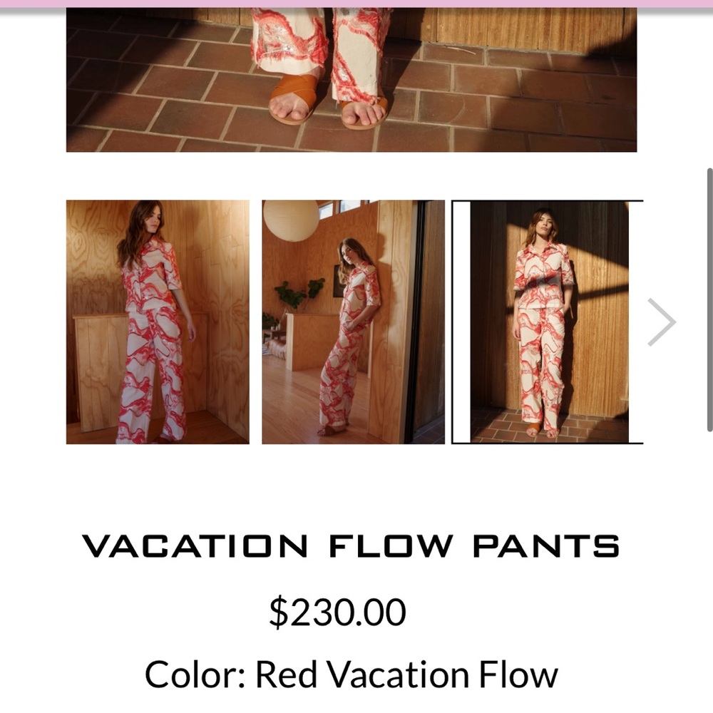 Arianne Elmy vacation flow pants $230 small - Picture 5 of 16